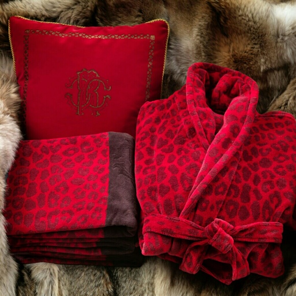 Roberto Cavalli UNISEX Leopard shawl bathrobe $350 - Picture 6 of 6
